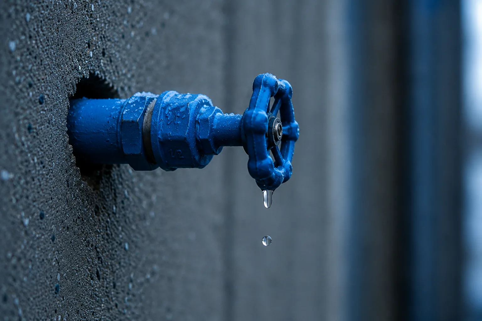 Concealed water pipes inside a high-rise service duct